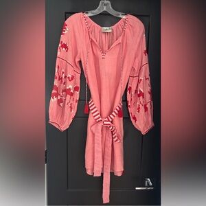 Benaras by Citrus Palma Tunic
Embroidered Caftan Dress Linen Pink
Red Kora